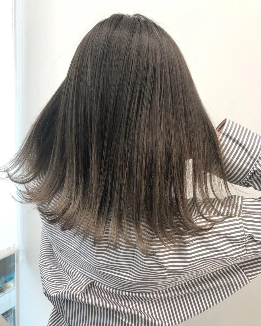 ミディアム カラー アディクシーカラー 透明感カラー 【公式】amble luxe池袋東口🩷のヘアスタイル