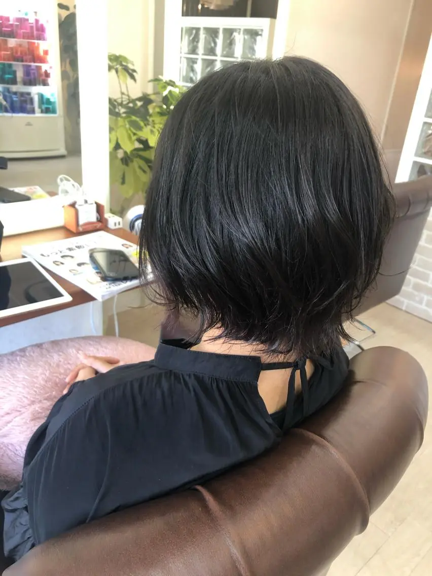 ショート ショートボブ ボブ レイヤーカット ショートヘア カット トリートメント ヘアセット Aujua ソムリエ 勝又舞夏のヘアスタイル