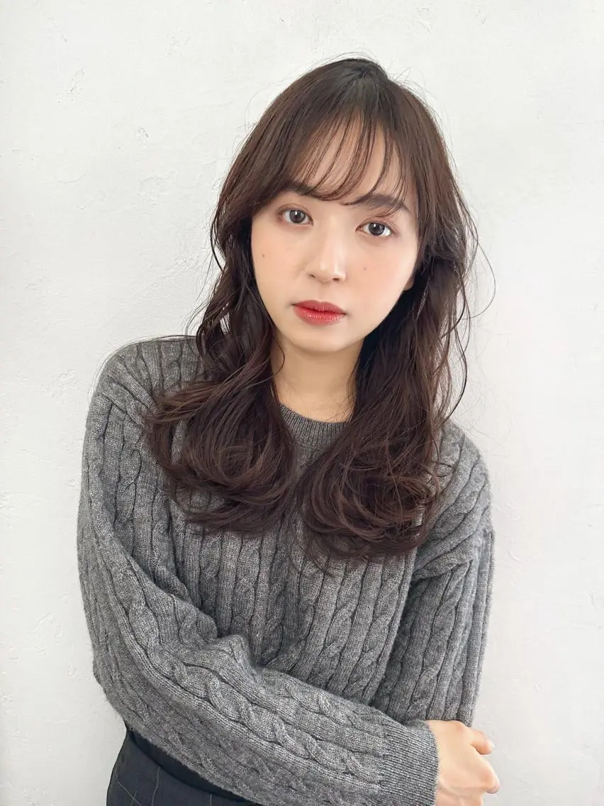 ロング パーマ 韓国風ヘア 大人レイヤー×艶髪 小久保　春暁のヘアスタイル