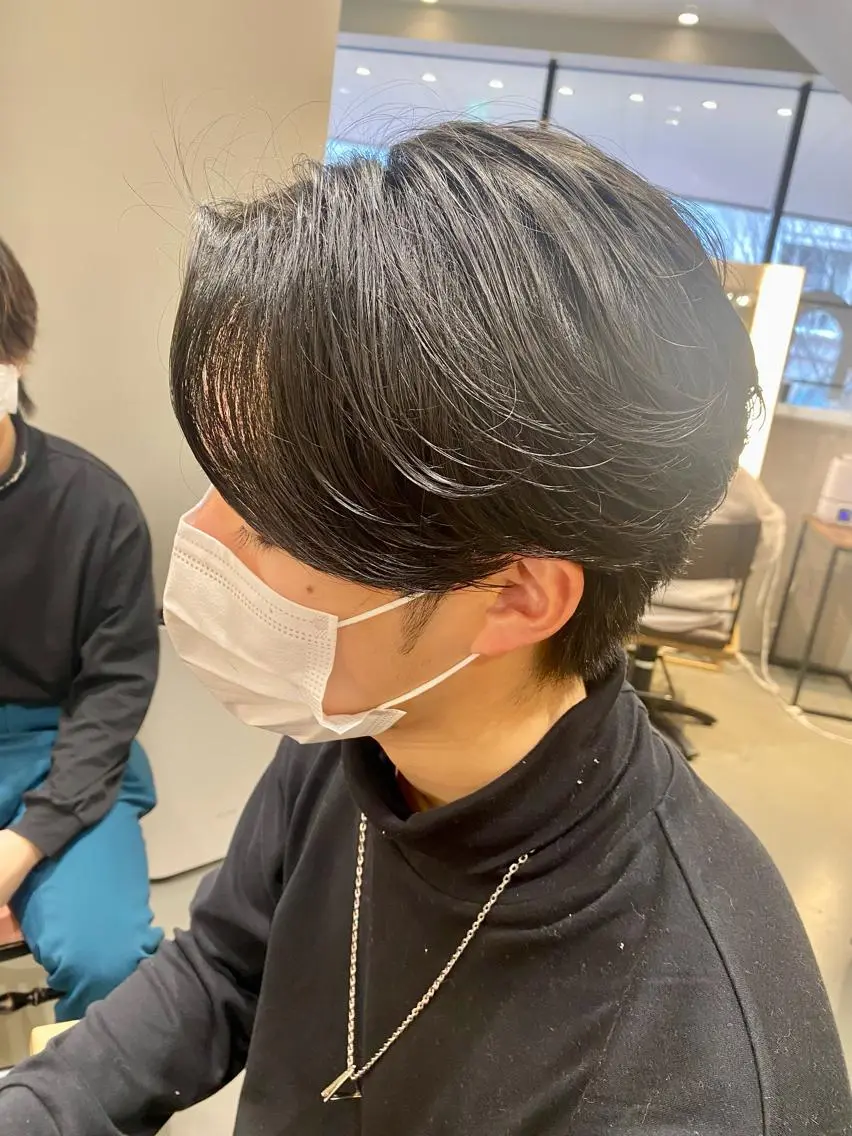 ミディアム パーマ メンズ unopulir 景山　凌のヘアスタイル