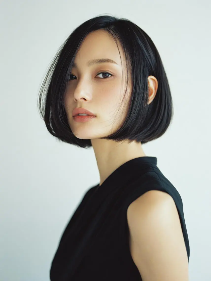 ミディアム ボブ 佐藤 実南のヘアスタイル