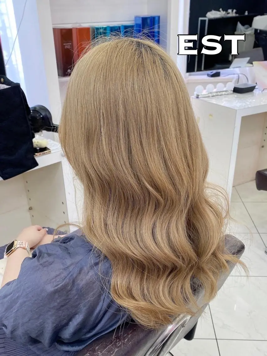 ロング カラー ヘアアレンジ シールエクステ バレイヤージュ ベージュカラー ブリーチ ケアブリーチ 眉毛専門🎀 Kurumiの眉毛・アイブロウイメージ