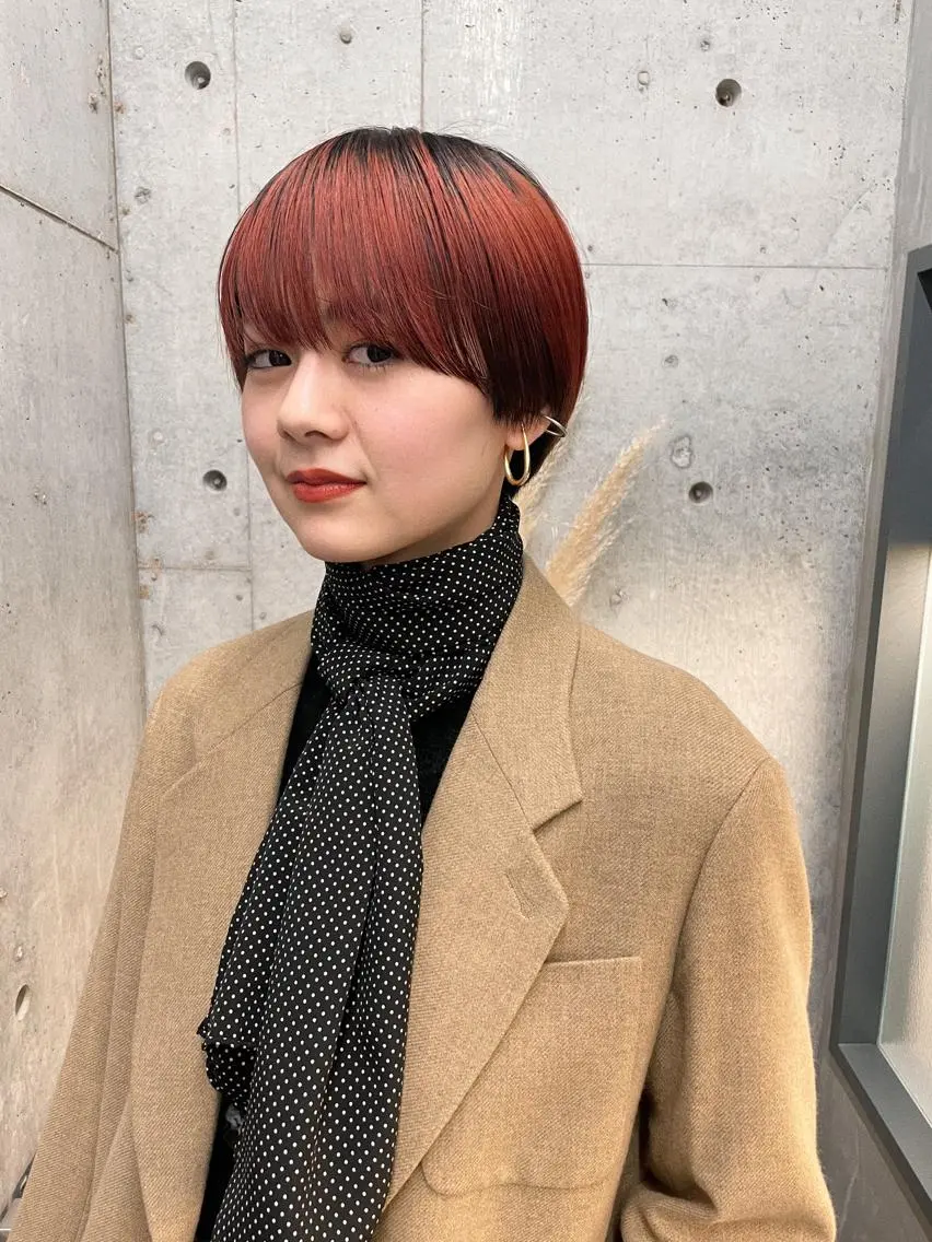 ショート カラー デザインカラー ショートヘア カット ヘアカラー トリートメント ヘアセット センスをお届けします 大谷将生infpのヘアスタイル