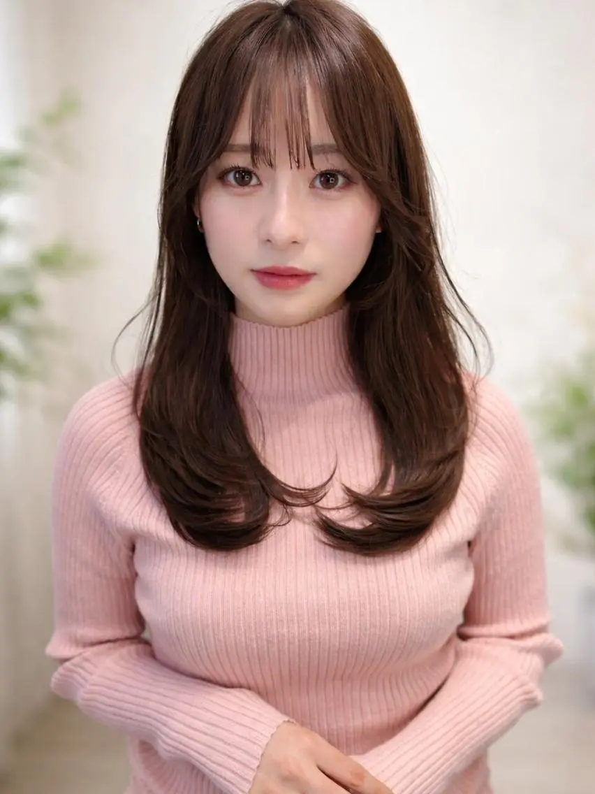 セミロング ヘアカラー トリートメント _WHITE+ 南海難波店のヘアスタイル