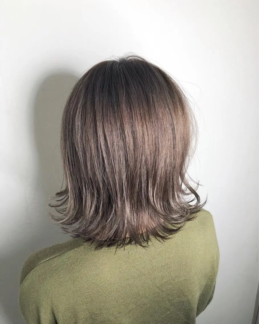 セミロング カラー カット ヘアカラー 山中 大輝のヘアスタイル