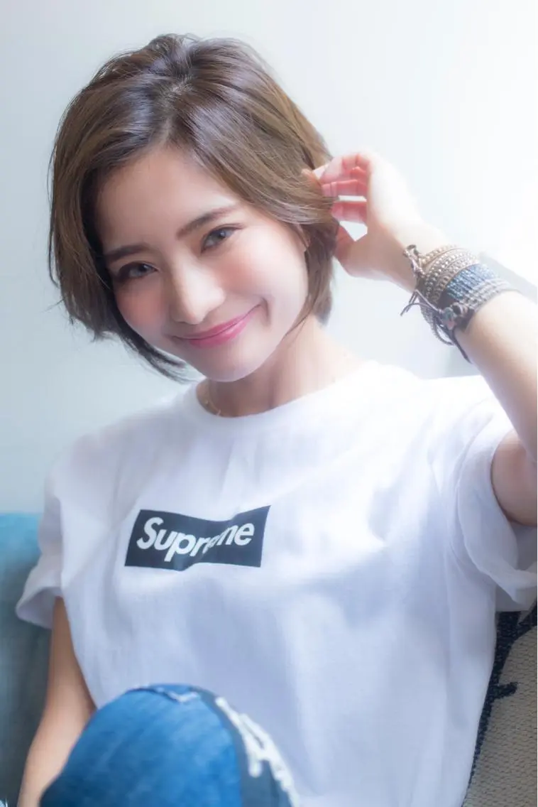 ショート カラー パーマ ヘアアレンジ アッシュ バレイヤージュ ベージュカラー ブリーチ ケアブリーチ ヘアカラー トリートメント バレイヤージュ 藤沢 髪質改善 竹内ケンゴのヘアスタイル
