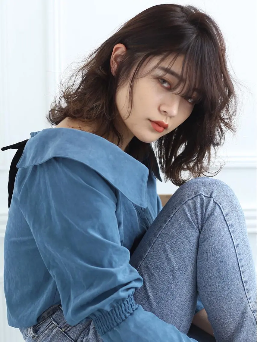 ミディアム カラー サワタ ミサのヘアスタイル