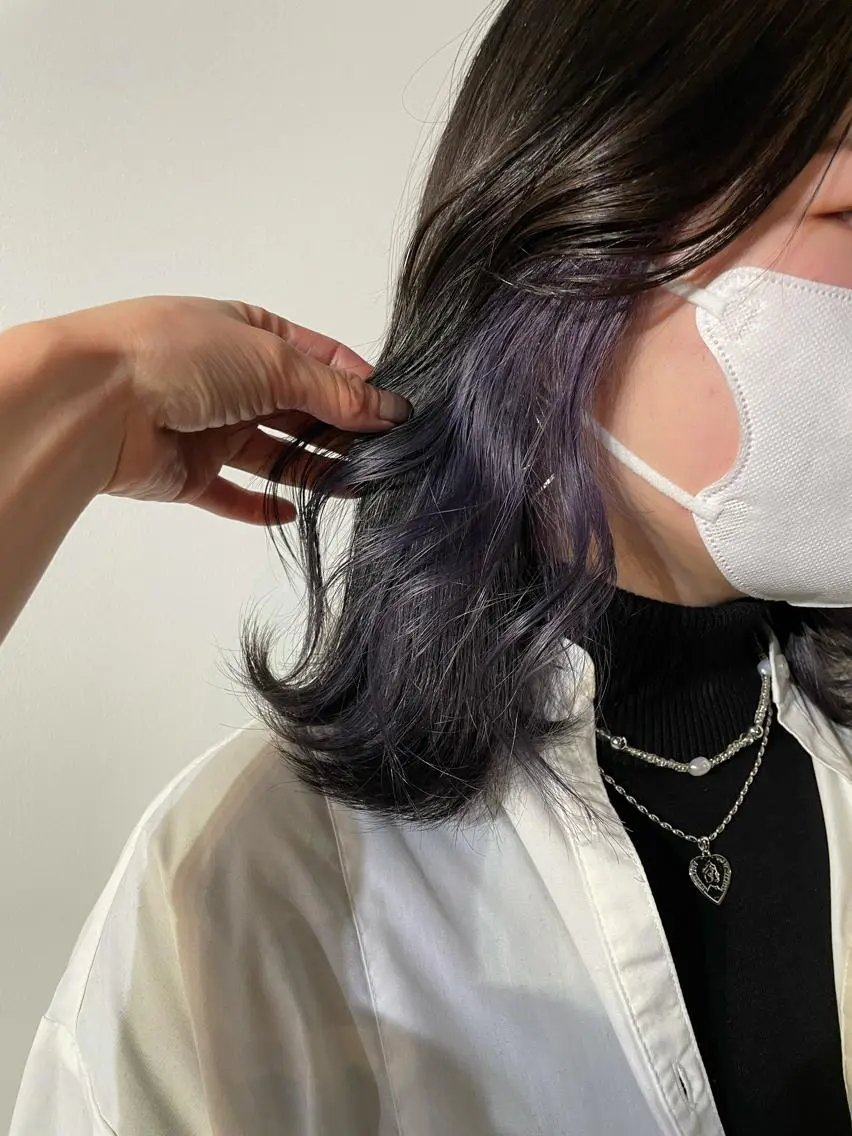 ミディアム カラー ヘアアレンジ キッズ ネイル マツエク・マツパ アイブロウ 透明感カラー/推しカ ラー☁️JURAのヘアスタイル
