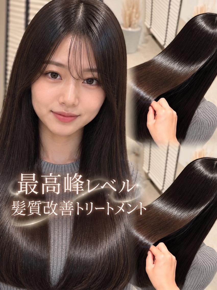ロング 🌻 銀座水素ケア 🌻　只腰 花のヘアスタイル