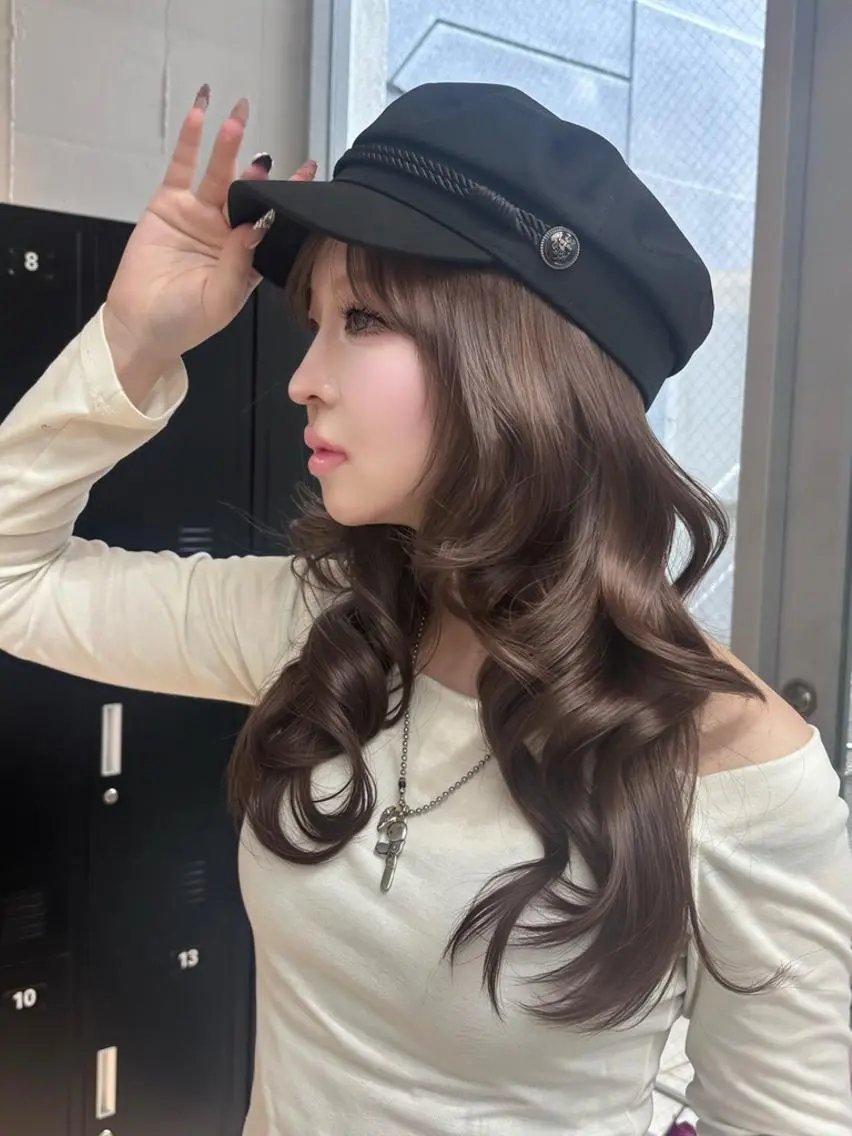 カラー セミロング アッシュ アッシュブラウン ブラウンカラー ダブルカラー ヘアカラー トリートメント 韓国ヘア💖Wカラー 💖透明感カラー💖のヘアスタイル