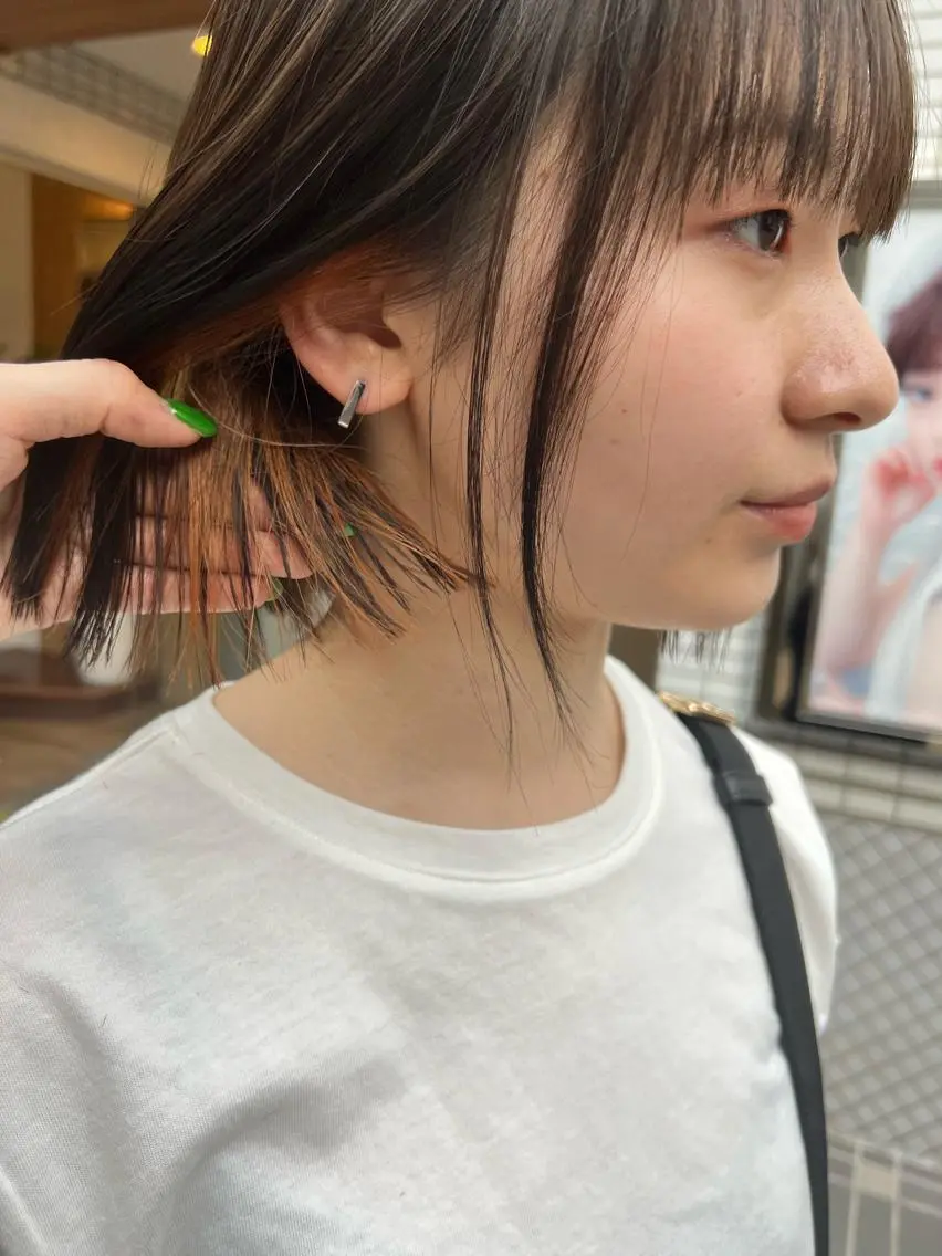 ショート カラー 池田理紗/ bob/メンズカットのヘアスタイル