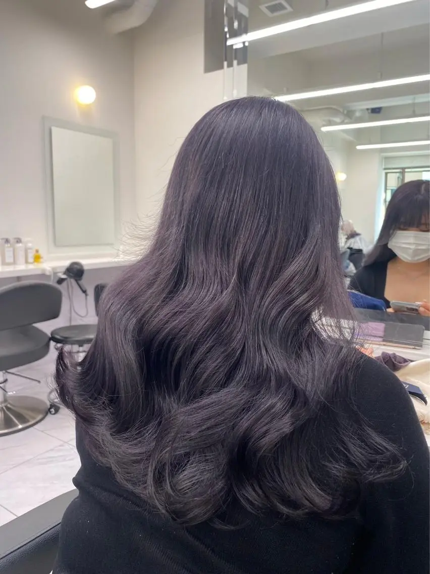 ミディアム カラー パーマ ヘアアレンジ メンズ キッズ ネイル マツエク・マツパ アイブロウ カット ヘアカラー トリートメント 韓国系🇰🇷🩶 艶暗髪/MEIのヘアスタイル