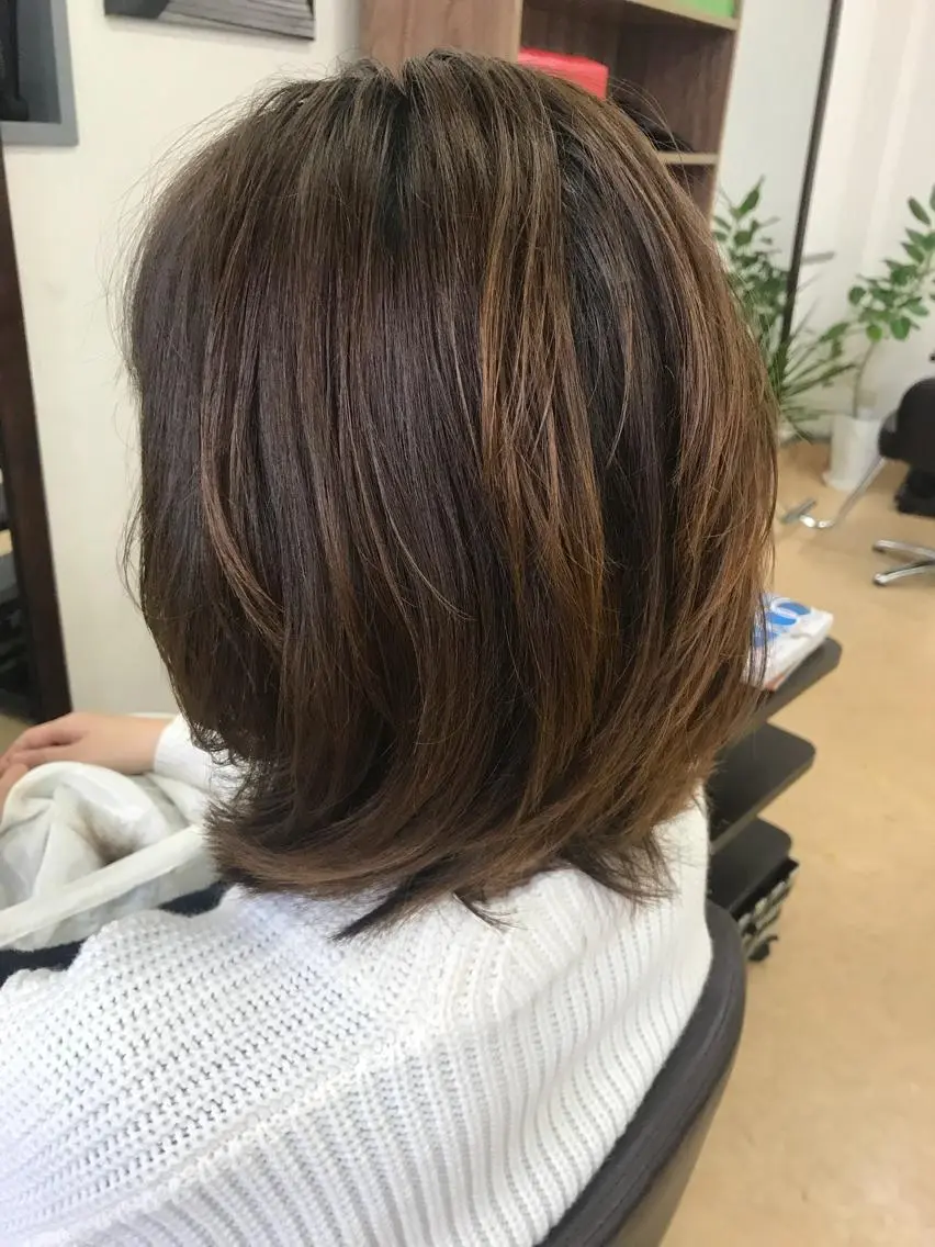 ミディアム ミディアムパーマ カット パーマ 遠藤 寛明のヘアスタイル