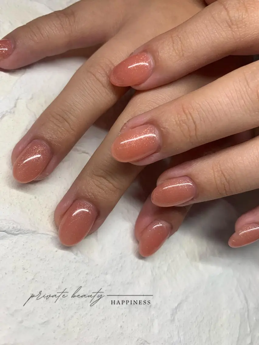 ネイル アートネイル ラメ(グリッター) スカルプネイル 夏ネイル ハンドネイル happiness nailのネイルデザイン