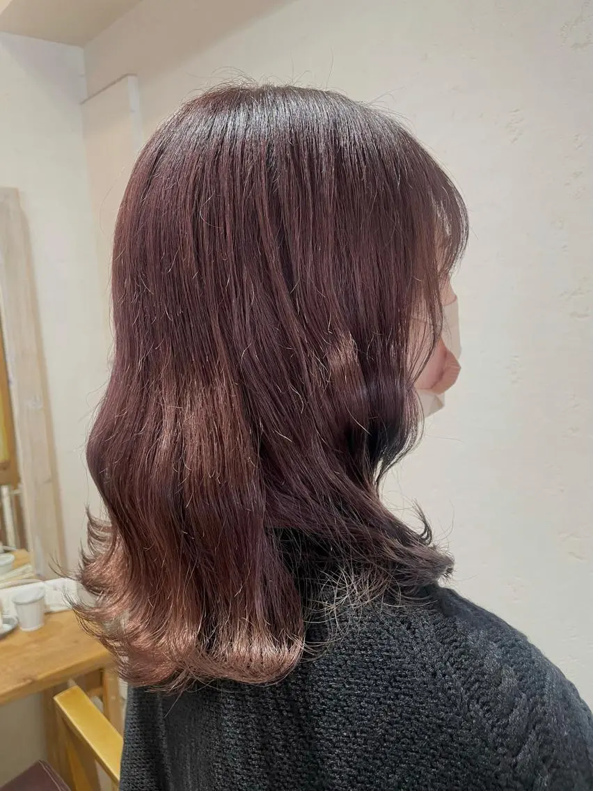 ミディアム カラー レッドカラー ヘアカラー カウンセリング重視 🌿Tsuyukiのヘアスタイル