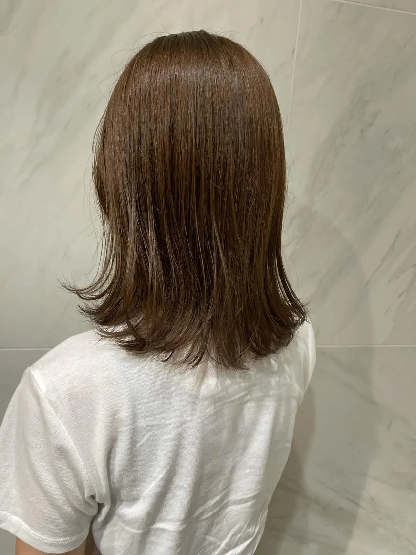 ミディアム カラー ヘアカラー トリートメント ヘッドスパ 透明感/レイヤー スタイル🤎mamiのヘアスタイル