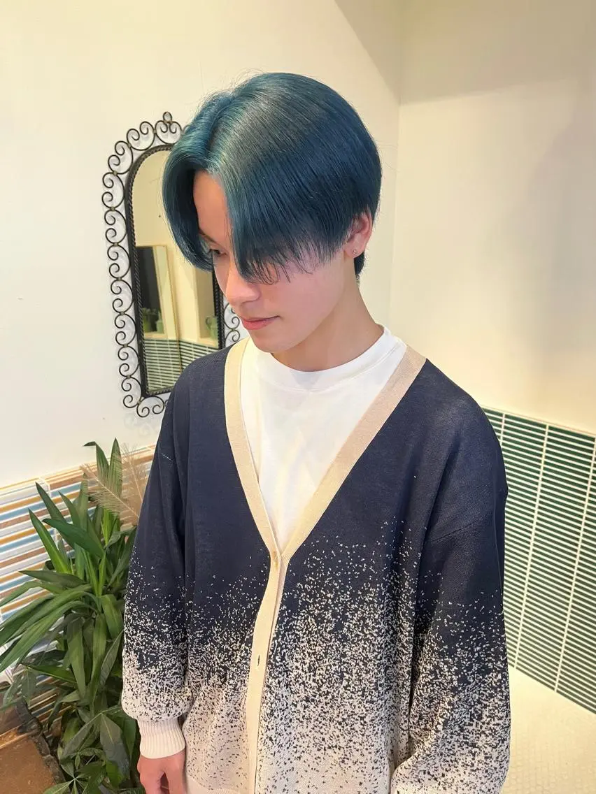 ショート カラー メンズ メンズブリーチ ブリーチ ヘアカラー トリートメント 🩷ハイトーン透明感 レイヤー🩷ユリカのヘアスタイル