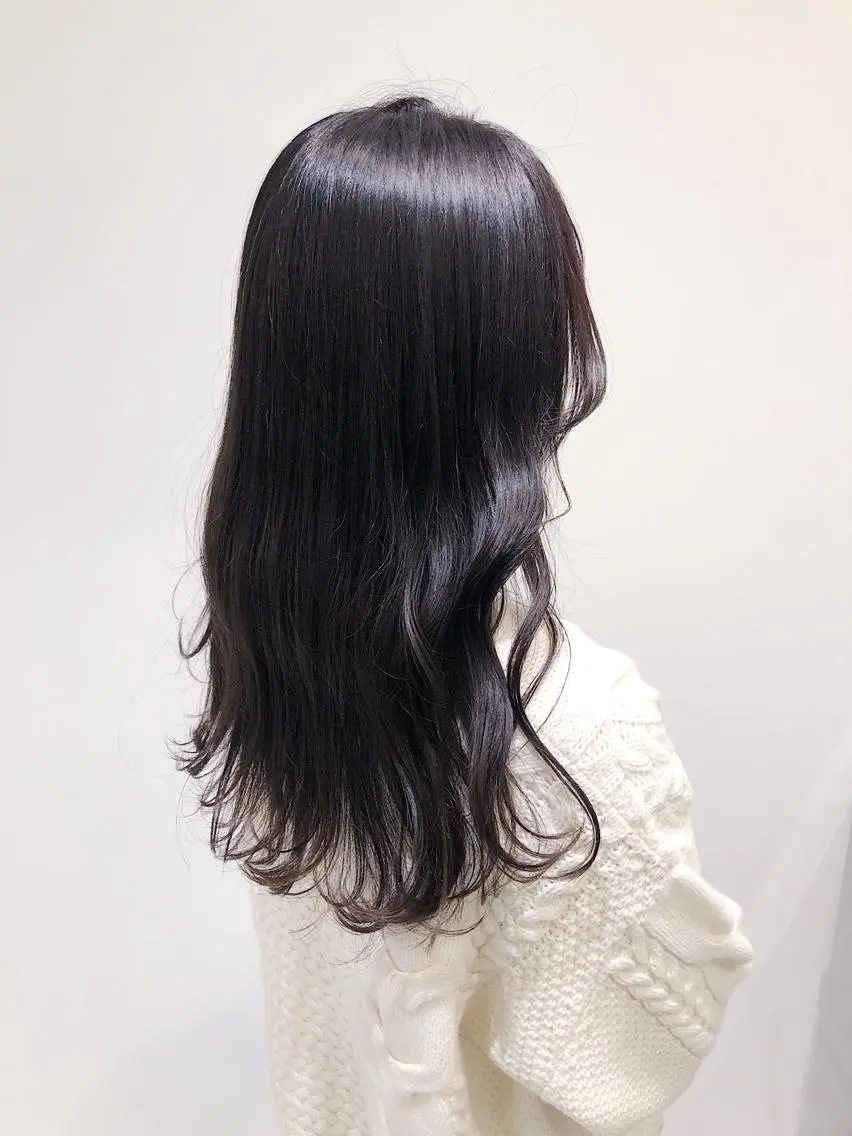 ロング カラー ラベンダーカラー ラベンダーグレー 髪質改善/顔まわり 石原のヘアスタイル
