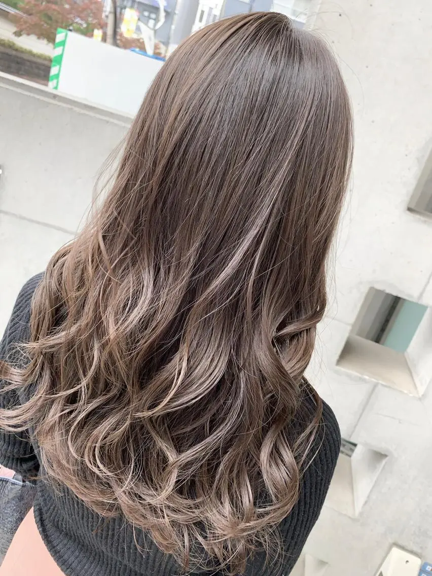 セミロング カラー ベージュカラー ハイライトカラー ハイライト 【店長】外国人風 メンズヘア尾上雄輝のヘアスタイル