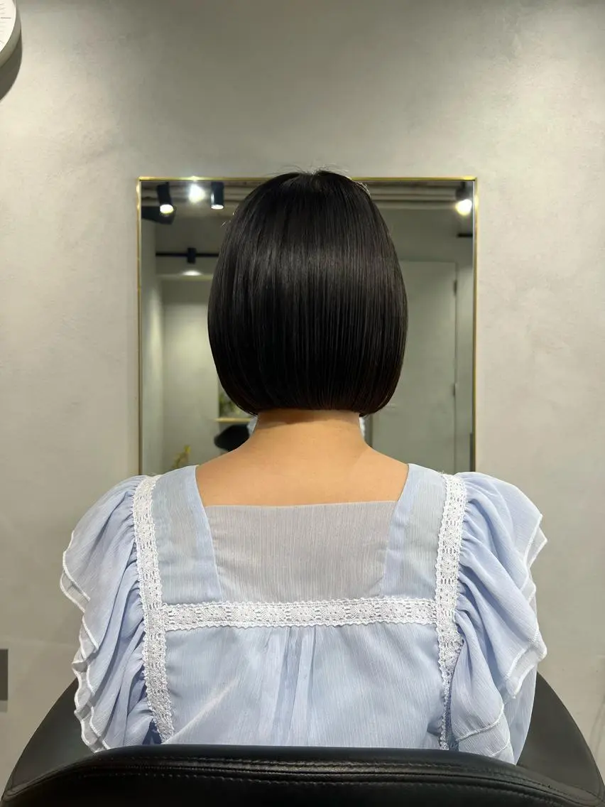 ショート カラー カット 縮毛矯正 トリートメント akane/ボブ /ブラウンベージュのヘアスタイル