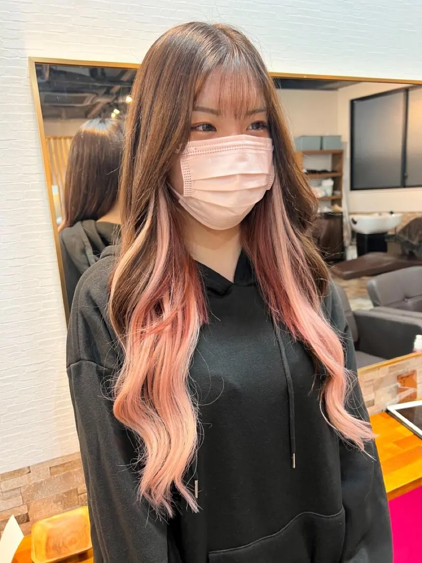 ミディアム ヘアカラー&縮毛矯正 STAR☆RIVERのヘアスタイル