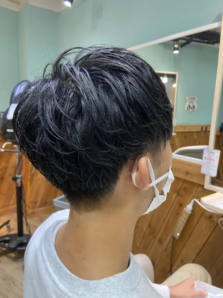 ショート パーマ メンズ メンズパーマ ニュアンスパーマ CORE masaのヘアスタイル