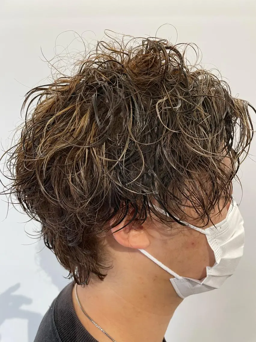 パーマ メンズ カット パーマ トリートメント ✅シェアサロンJAM 相田友和のヘアスタイル