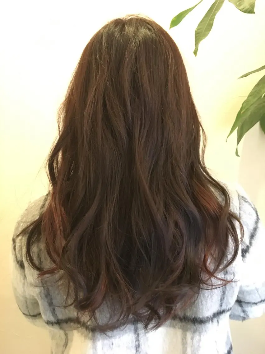 セミロング ロング カラー アッシュ ハイライトカラー ピンクカラー ピンクアッシュ ハイライト IVY villa Suzu.のヘアスタイル