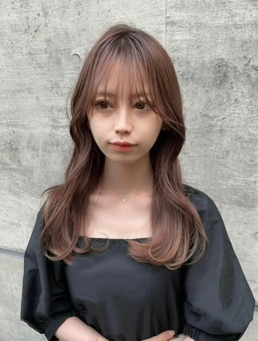 セミロング アッシュ ハイライト 髪質改善 縮毛矯正 ダメージレス縮毛矯正 髪質改善【美冴】のヘアスタイル