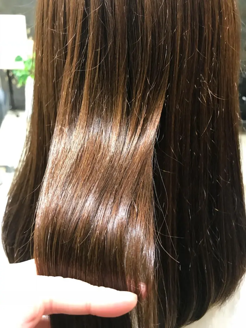 セミロング カット ヘアカラー トリートメント Adachi Fujikoのヘアスタイル