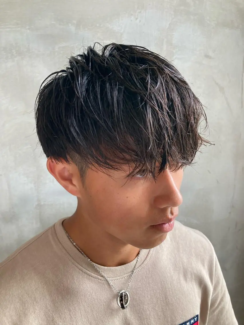 ショート メンズ 波巻きスパイラルパー マ/シャドウパーマ駿のヘアスタイル