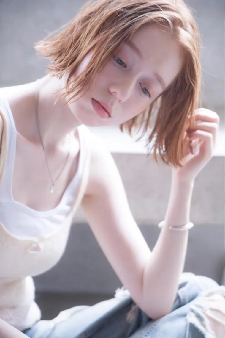 ショート カラー ヘアカラー トリートメント 山崎 澪 レイヤーカット/大宮のヘアスタイル