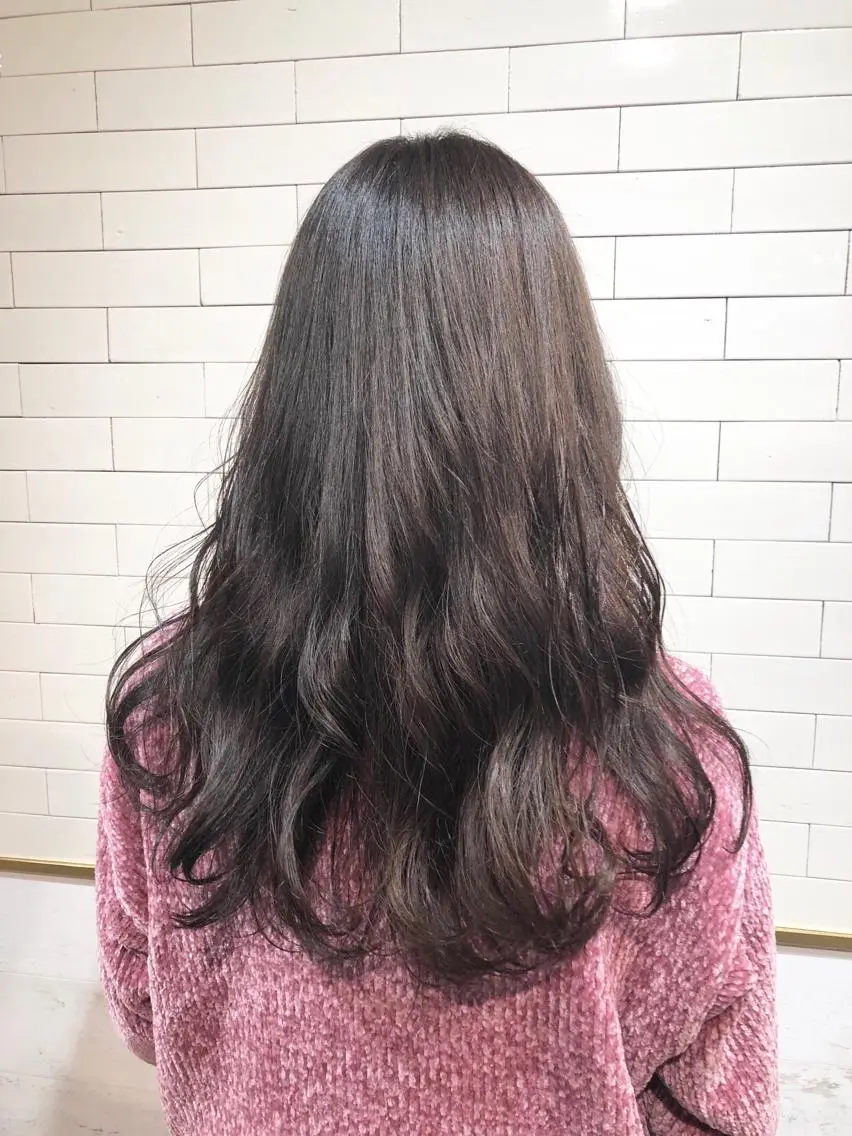 ロング カラー 髪質改善⌇透明感 カラー⌇川上葵のヘアスタイル