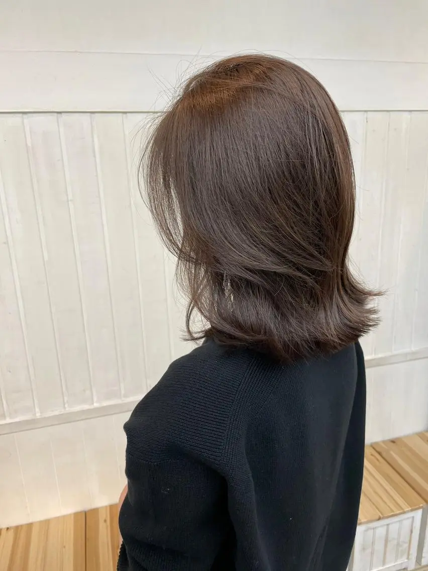 ミディアム カラー ベージュカラー ブリーチ ブラウンカラー ケアブリーチ 透明感カラー カット ヘアカラー トリートメント 🌜ROW町田 🌛 公式のヘアスタイル