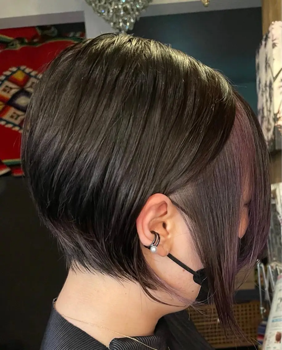 ショート ミストバング ヘアカラー 五十嵐 舞のヘアスタイル