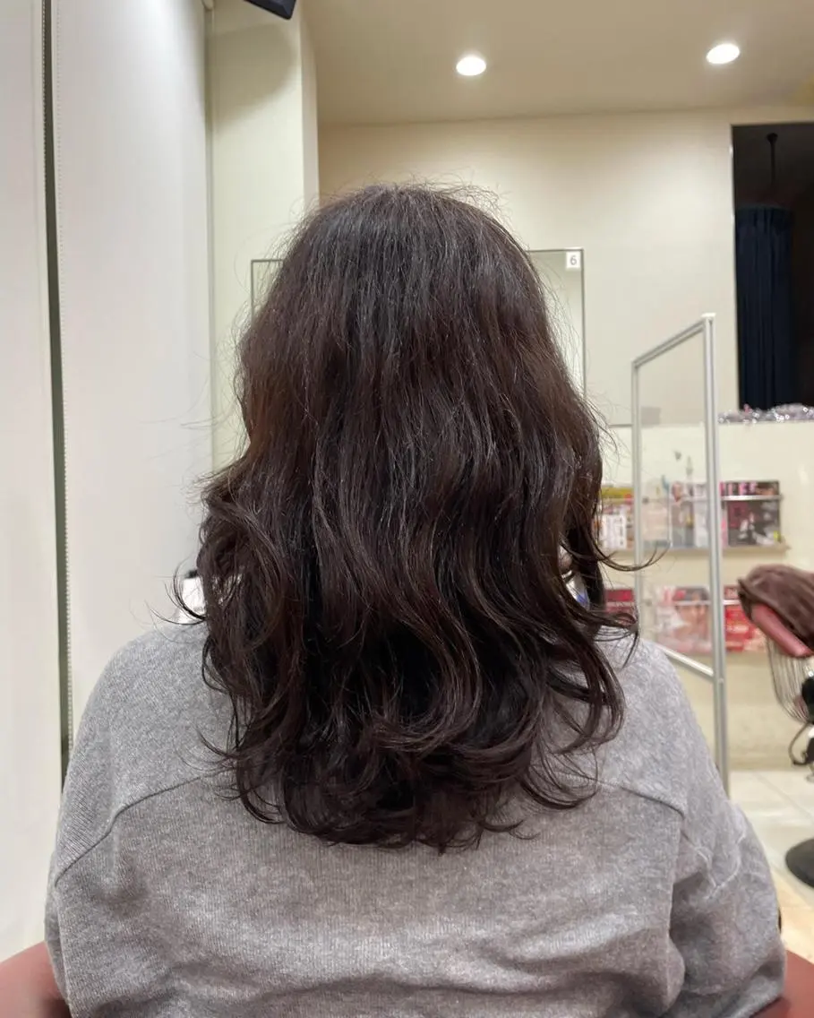 セミロング カラー パーマ メンズ キッズ メンズウルフカット アッシュ アッシュブラウン ブラウンカラー ケアカラー ルキ🌈ブリーチカラ ー&メンズパーマ🦄のヘアスタイル