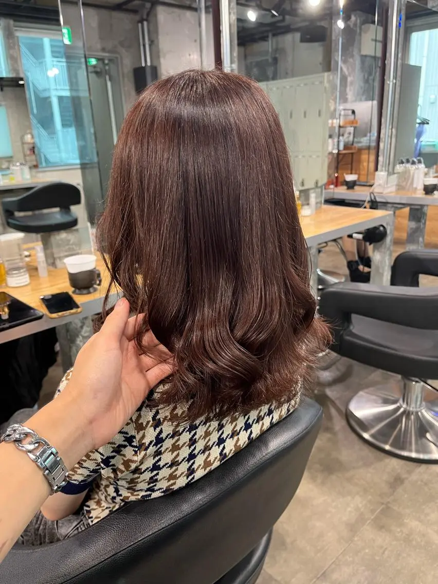 セミロング ヘアカラー ヘッドスパ ヘアセット 🪞透明感カラー🫧 縮毛矯正🥇かずきのヘアスタイル