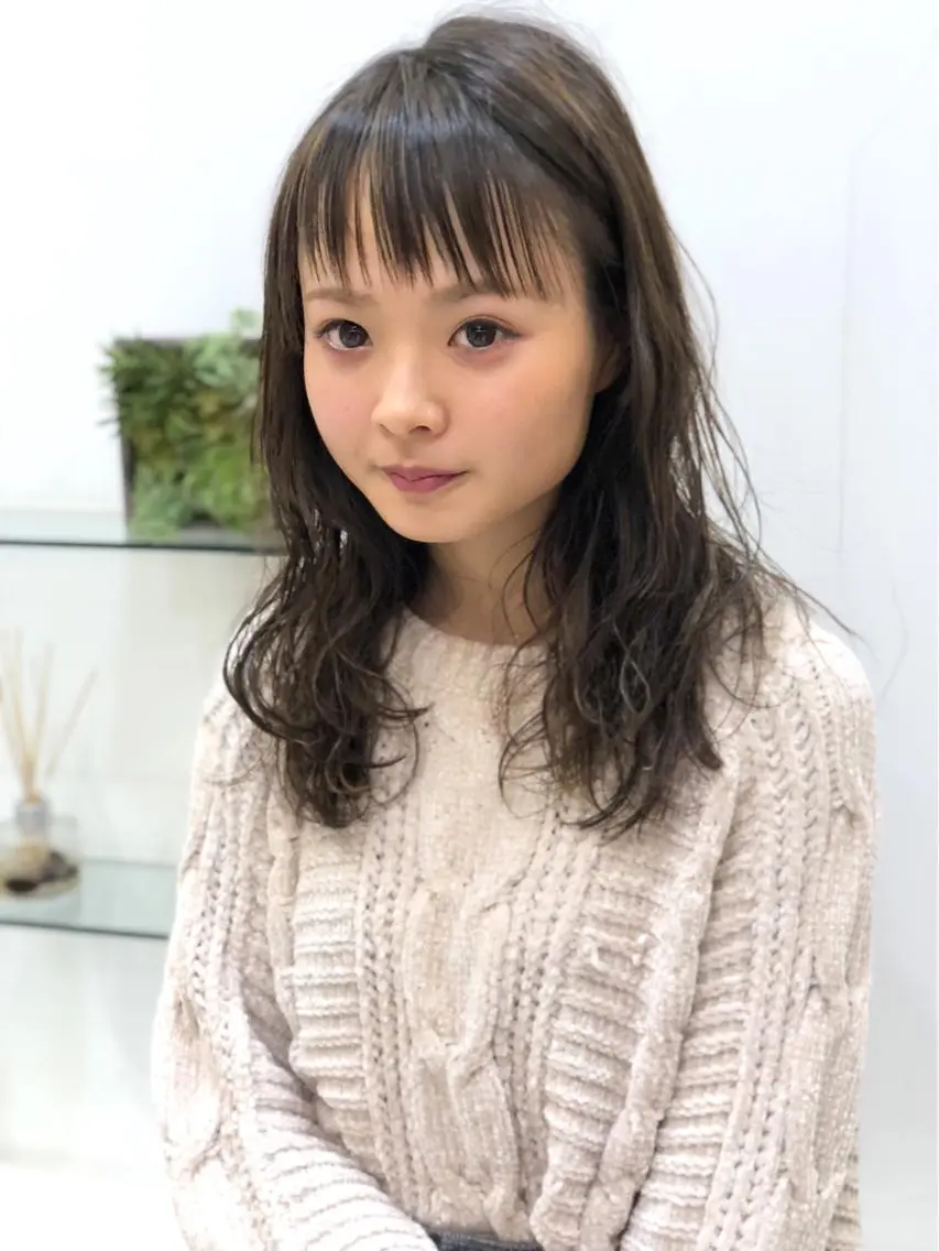 セミロング パーマ セミロングパーマ ディレクター ノナカのヘアスタイル