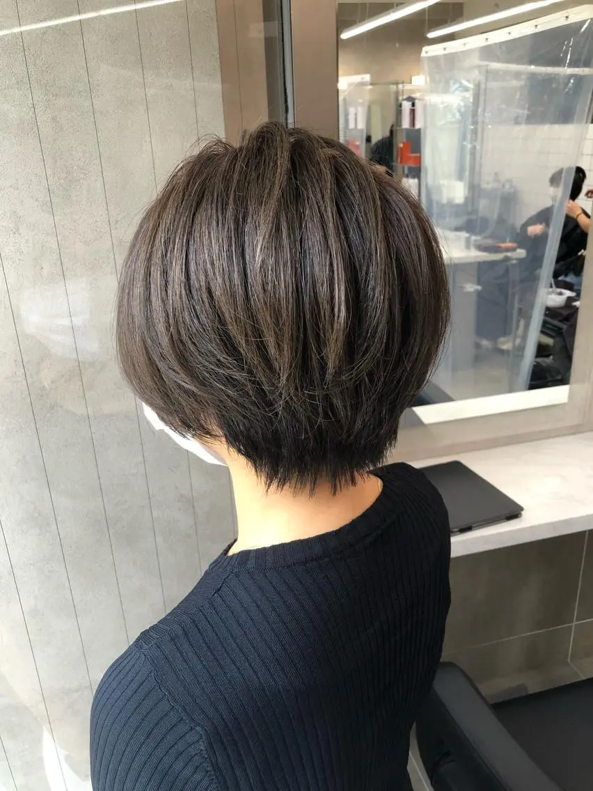 ミディアム カラー パーマ ヘアアレンジ メンズ キッズ ネイル マツエク・マツパ 上品＆韓国風 🥀海心🥀のヘアスタイル