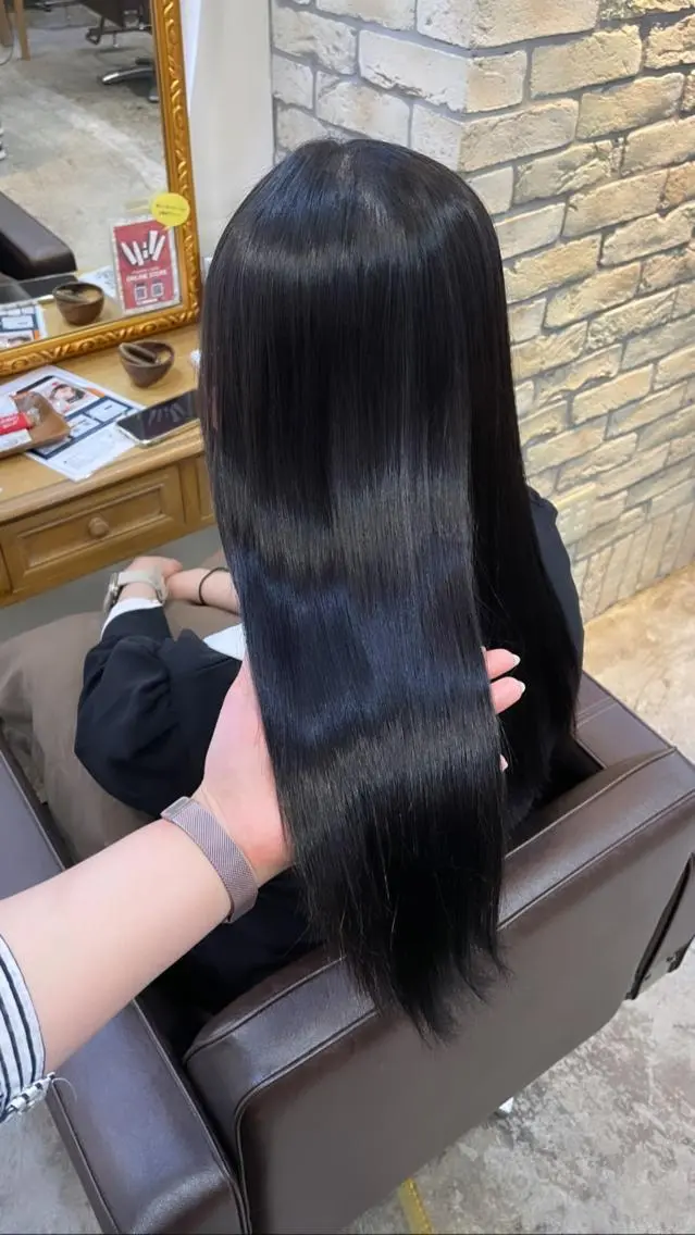 ロング カラー カット ヘアカラー 縮毛矯正 トリートメント 髪質改善/縮毛矯正 /青山 早希🐾のヘアスタイル
