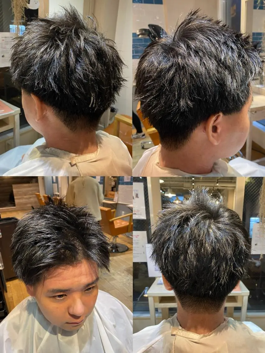 ショート カラー パーマ ヘアアレンジ メンズ 🔥メンズパーマ 特化 渡辺一翔のヘアスタイル