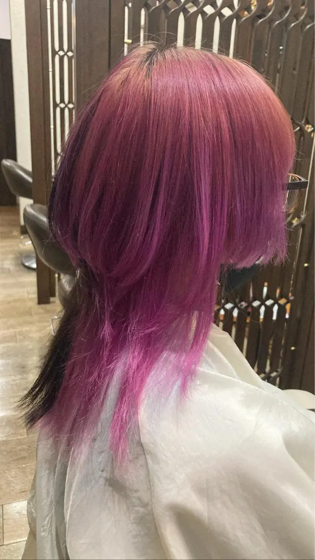 ミディアム ウルフカット 長谷川 朋樹のヘアスタイル