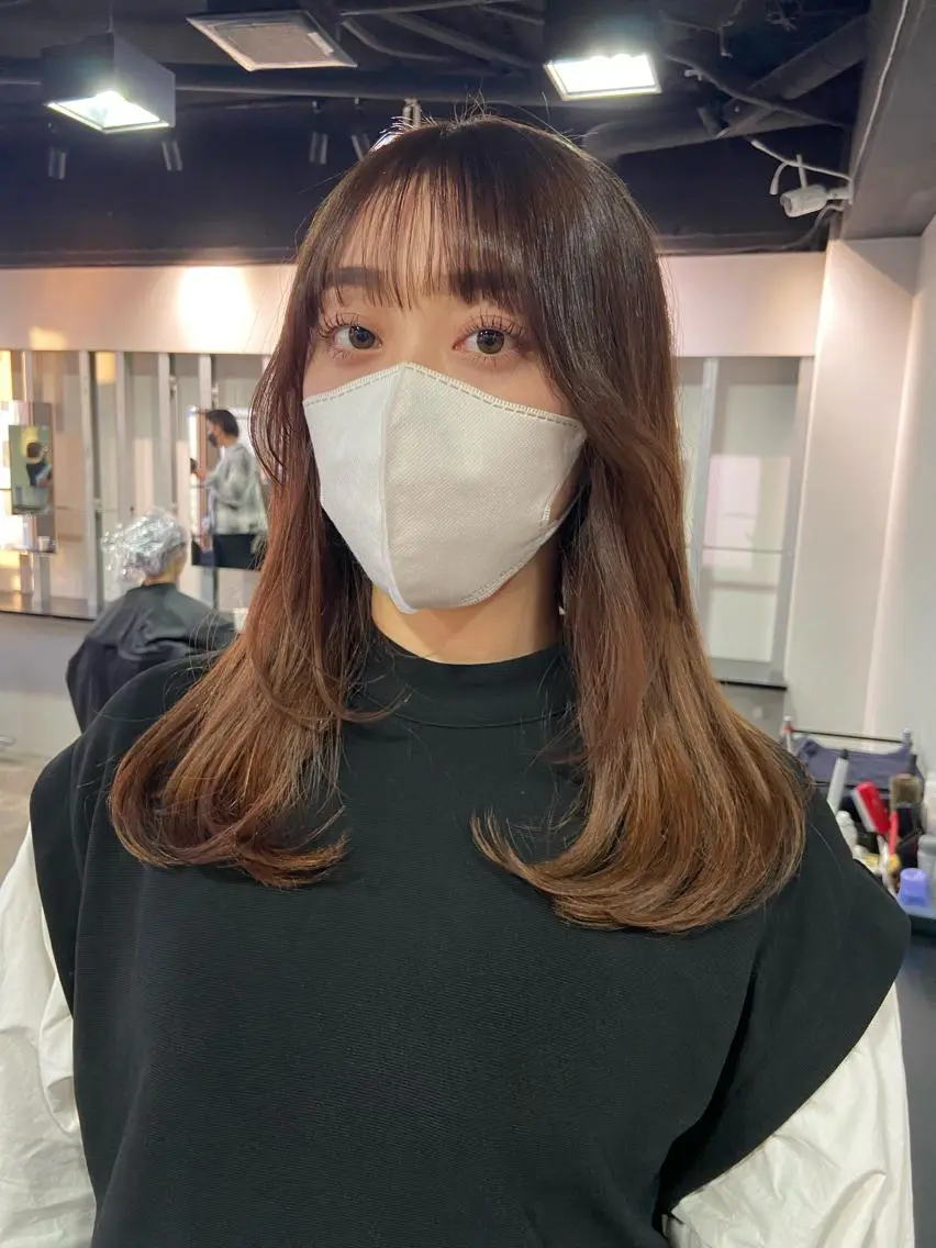 ロング カット ヘアカラー トリートメント 地毛風艶カラー🌿 喜多夏海のヘアスタイル