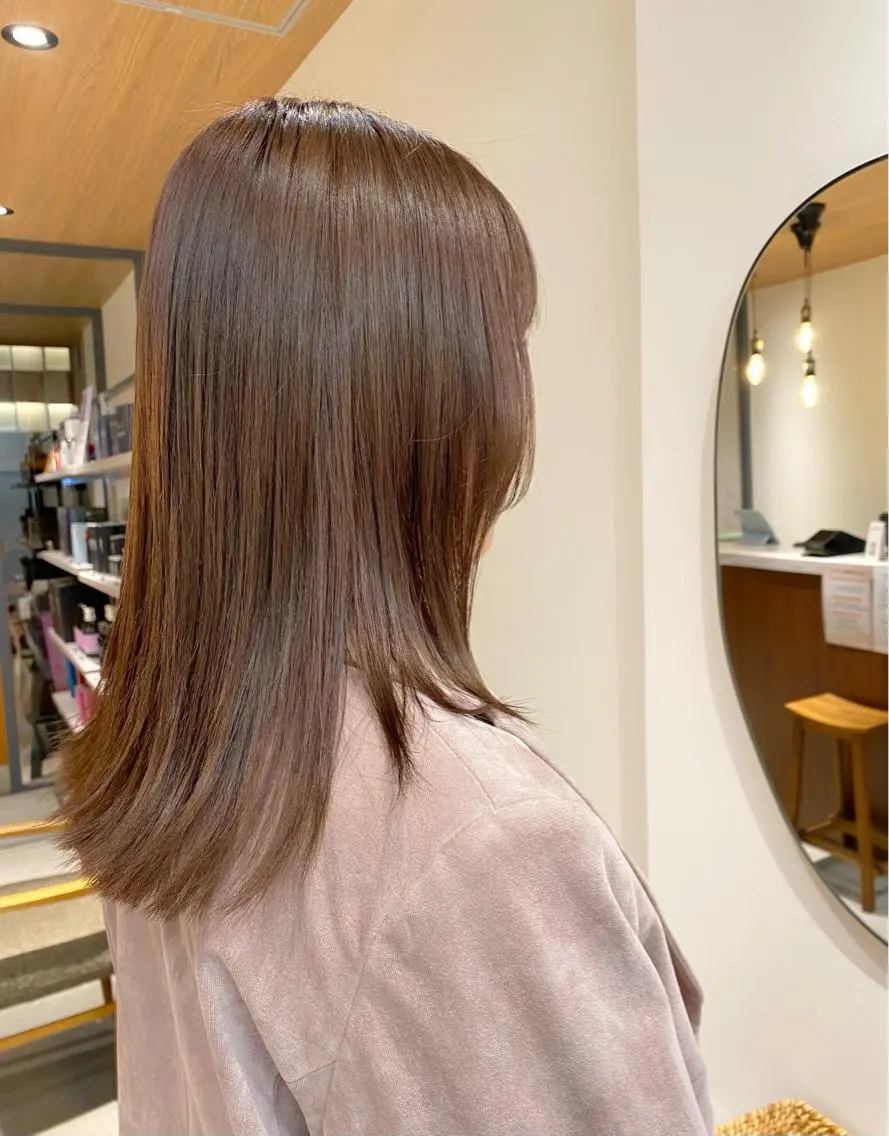 セミロング カラー カット ヘアカラー トリートメント 似合わせ美髪ヘア✨ 天王寺.阿倍野🌈のヘアスタイル