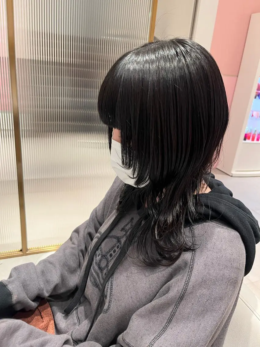 ロング ロング ウルフカット カット トリートメント 赤羽今日子/レイヤー /盛れる顔まわりのヘアスタイル