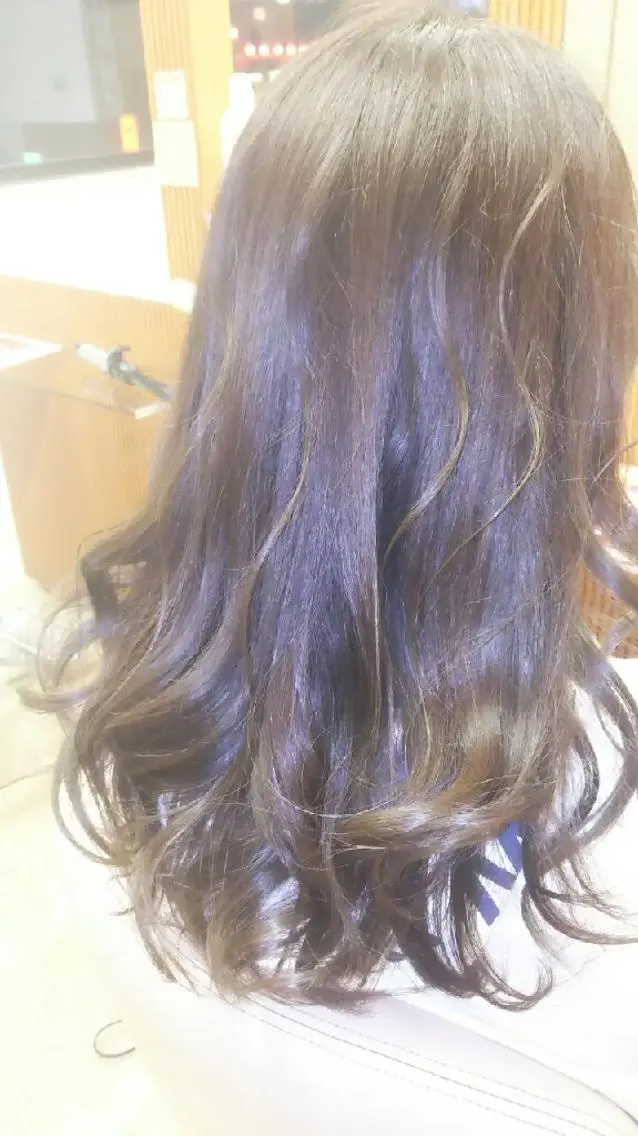 セミロング カラー ブルーカラー ブルージュ オレンジ 脇田 雄大のヘアスタイル