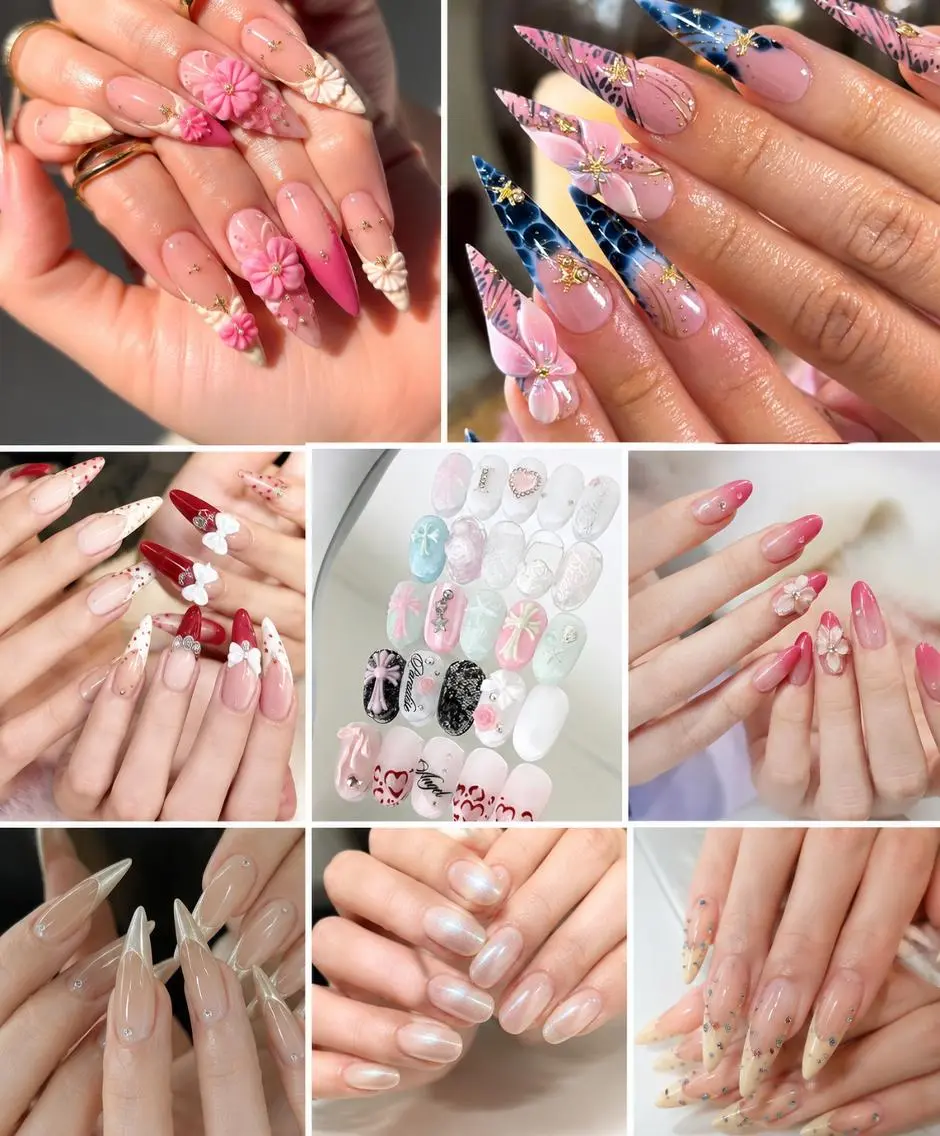 ネイル グラデーション 韓国ネイル ロングネイル 持ち込み シンプルネイル Melia Nail Nambaのネイルデザイン
