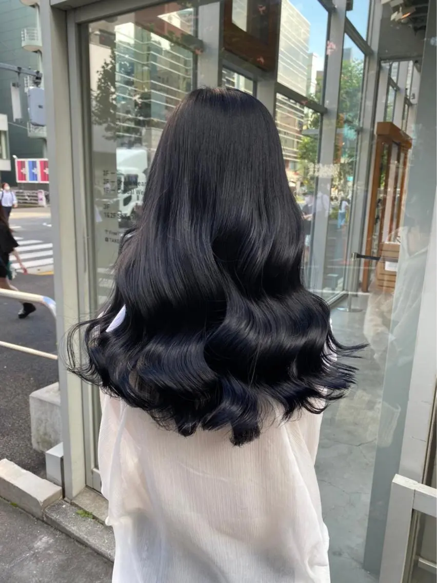 ロング カラー 💕コテ巻き風パーマ 💕KEIYA 💕のヘアスタイル