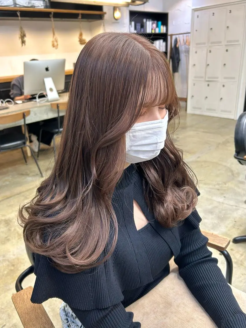 ロング カラー ヘアアレンジ カット ヘアカラー トリートメント 🎀暖色カラー🎀 ♡yurika♡のヘアスタイル