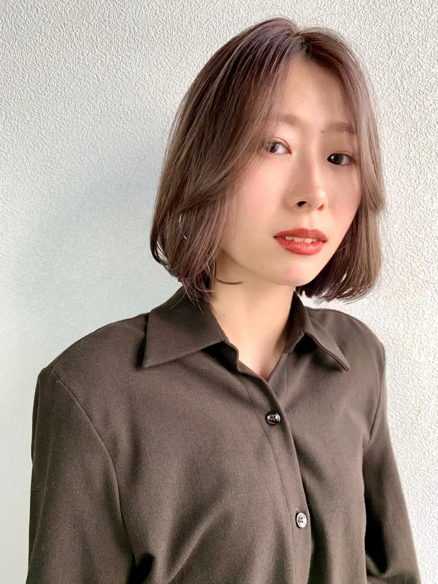 ミディアム カラー appiis 柳田葵　横浜のヘアスタイル
